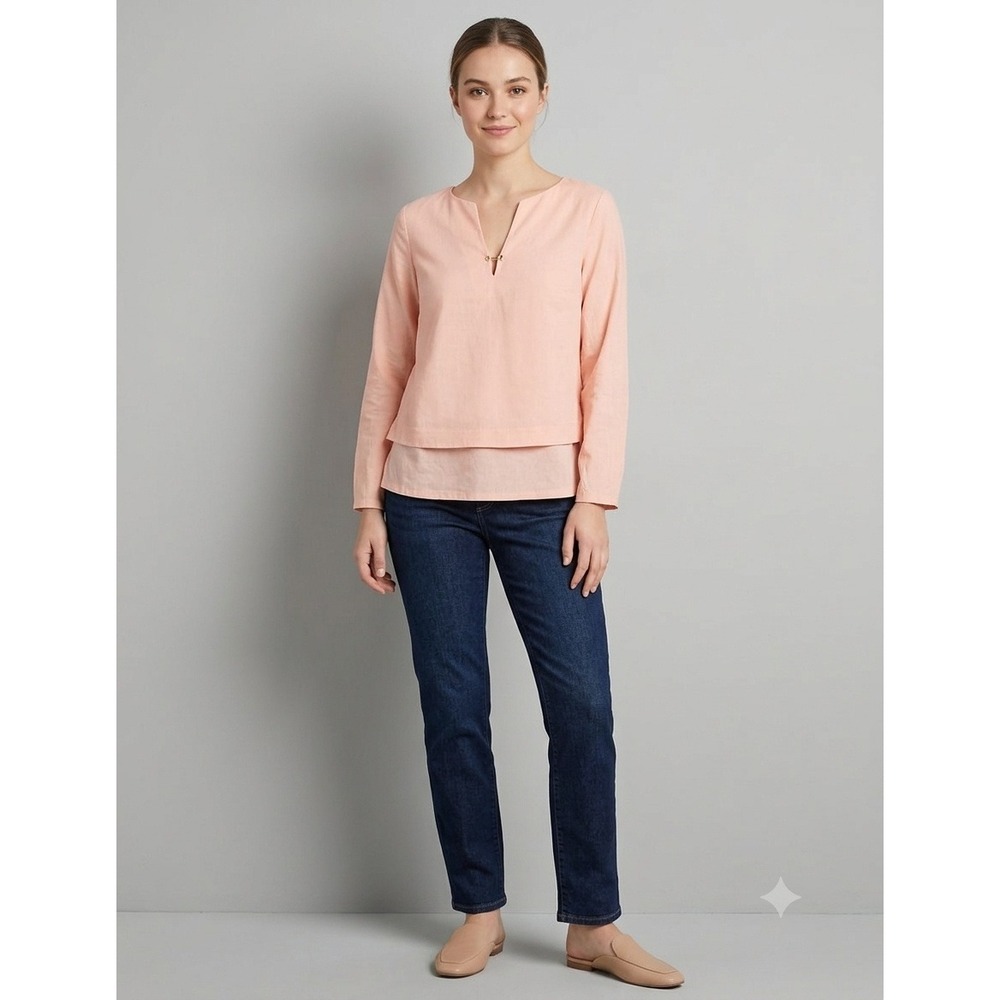 Cop.Copine Neree Top Women SZ 36 Peach